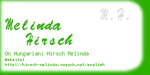melinda hirsch business card